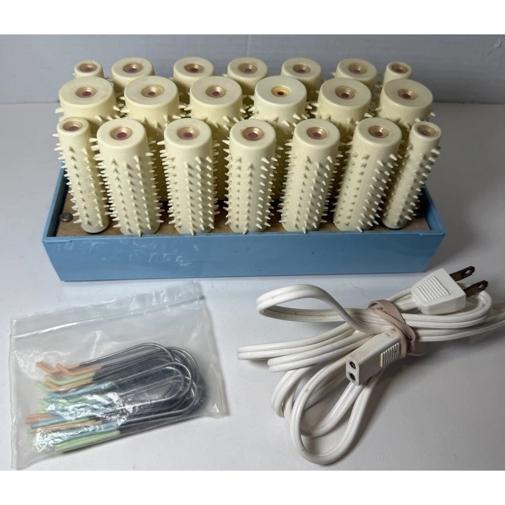 Clairol Kindness 20 Instant Hair Setter Hot Rollers Curlers Clips 486A Works 519